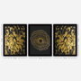 Wallity Cuadro Decorativo Enmarcado Desconocido de 3 Piezas